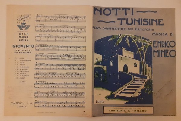 NOTTI TUNISINE, Pezzo Caratteristico per pianoforte, musica di Enrico Mineo