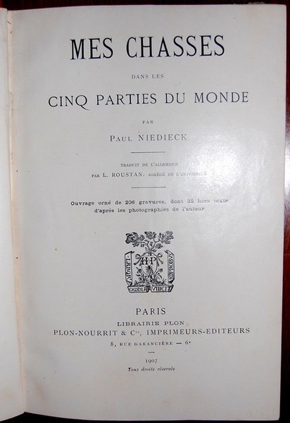 Mes chasses dans les cinq parties du monde par Paul …