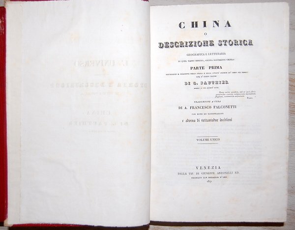 China, o Descrizione storica geografica e letteraria di quel vasto …