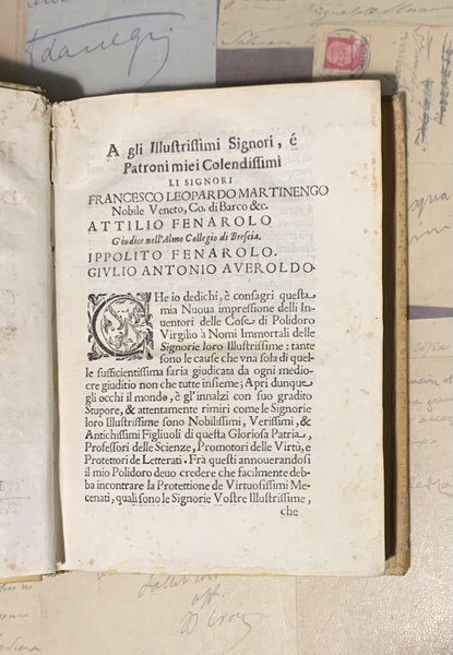 Di Polidoro Virgilio da Urbino De gli Inventori delle cose. …