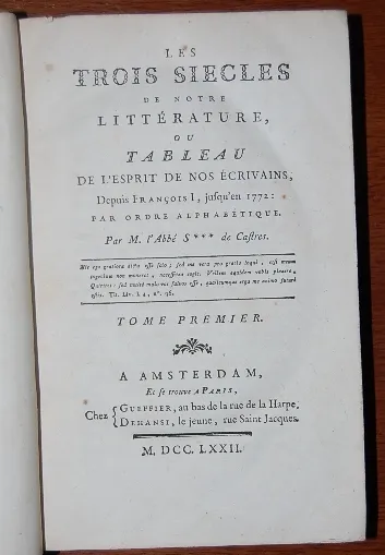 Les trois siècles de notre littérature, ou tableau de l'esprit …