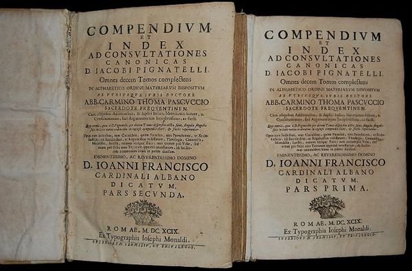 Compendium et index ad consultationes canonicas d. Iacobi Pignatelli. Omnes …