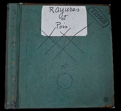 Grande album campionario di tessuti Ryures et Pois, Ecossais, Cercles, …