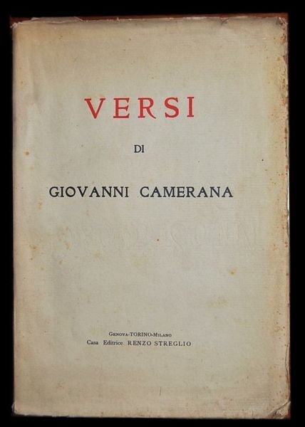 Versi di Giovanni Camerana,