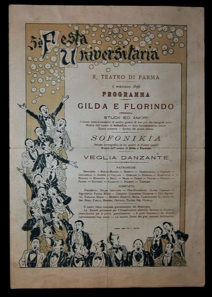 5a Festa Universitaria R. Teatro di Parma 1 maggio 1896, …