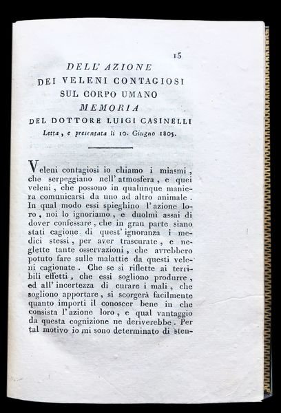 Memorie della Società Medica di Bologna Tomo I. (ed unico)