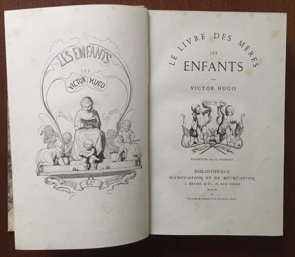 Le Livre des Meres les Enfants par Victor Hugo, vignettes …