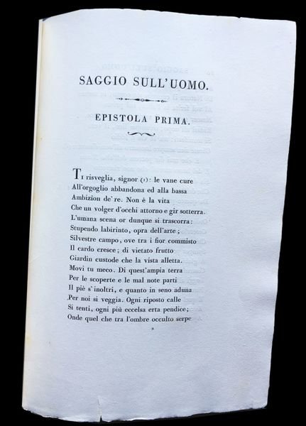 Saggio sull'uomo. Epistole di Alessandro Pope tradotte da Michele Leoni