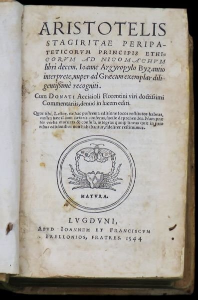 Aristotelis Stagiritae Peripateticorum principis Ethicorum ad Nicomachum libri decem, Ioanne …