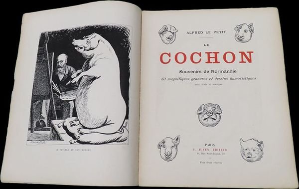 Le Cochon Souvenirs de Normandie, 60 magnifique gravures et dessins …