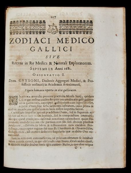 Zodiacus medico-gallicus sive Miscellaneorum medico-physicorum gallicorum titulo recens in re …