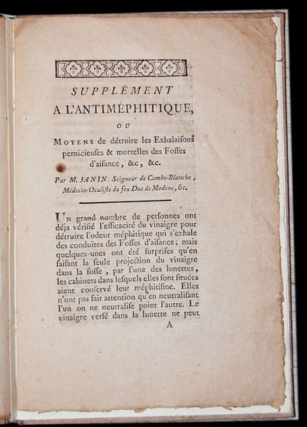 L' antiméphitique ou Moyens de détruire les exhalaisons pernicieuses & …