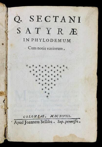 Satyrae in Phylodemum Cum notis variorum,