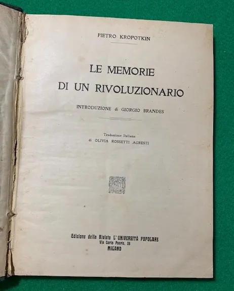 Le memorie di un rivoluzionario introduzione di G. Brandes traduzione …