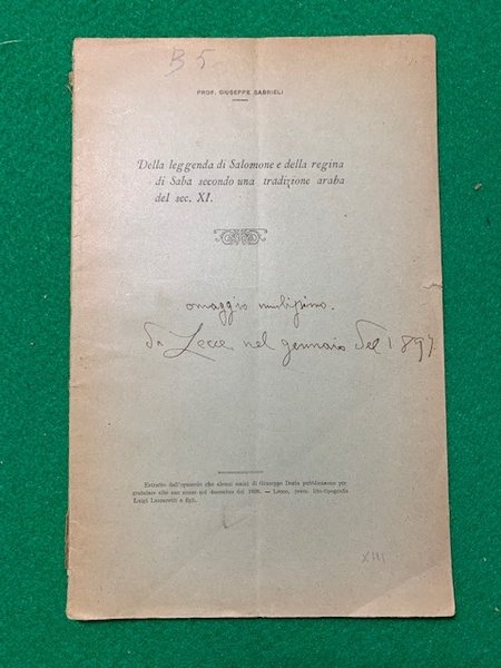 Della leggenda di Salomone e della regina di Saba secondo …