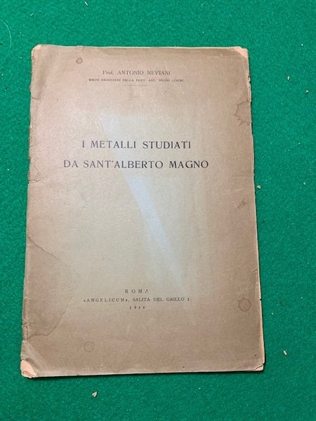 I Metalli studiati da Sant'Alberto Magno