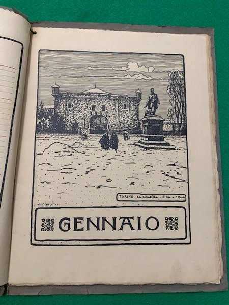 Calendario Artistico Piemontese 1906, coi disegni di Augusto Carutti,