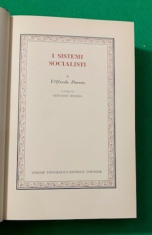 I SISTEMI SOCIALISTI. A cura di Giovanni BUSINO. Collez. Classici …