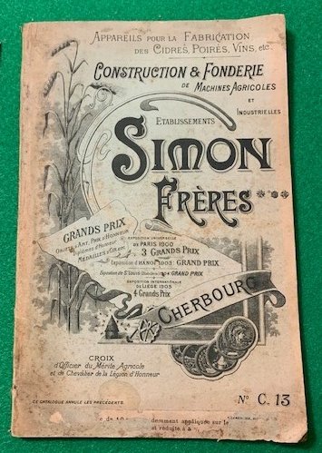 Construction & Fonderie de Machines Agricoles et Industrielles Etablissements Simon …