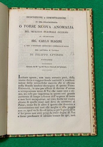 Descrizione e dimostrazione di una straordinaria o forse nuova anomalia …