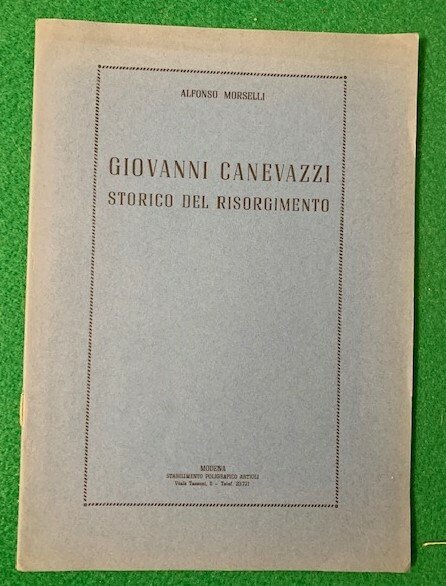 Giovanni Canevazzi storico del Risorgimento,