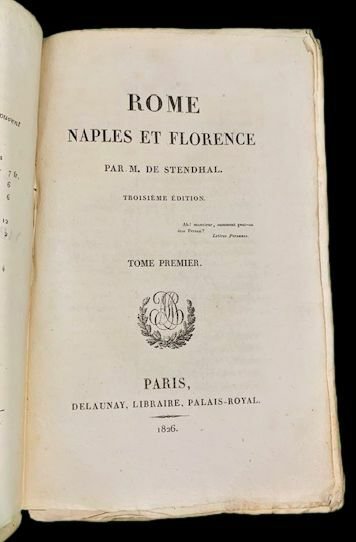 Rome, Naples et Florence. Troisième édition.