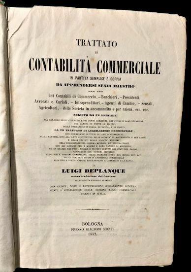 Trattato di contabilità commerciale in partita semplice e doppia da …