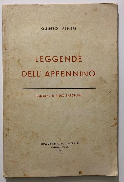 Leggende dell'Appennino, prefazione di Piero Bargellini. | Immagine principale