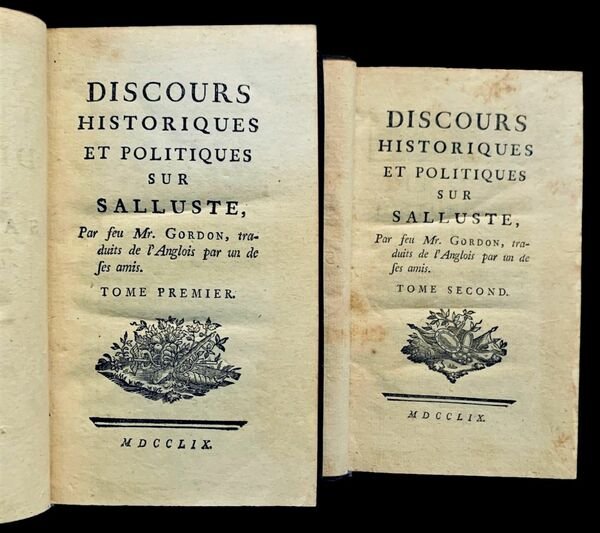 Discours historiques et politiques sur Salluste, par seu Mr. Gordon, …