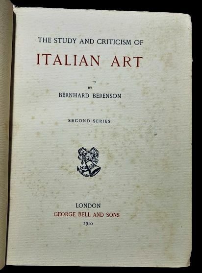 The Study and Criticism of Italian Art - Second Series