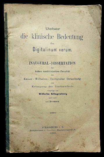 Ueber die klinische Bedeutung des Digitalinum verum. Inaugural-Dissertation der hohen …