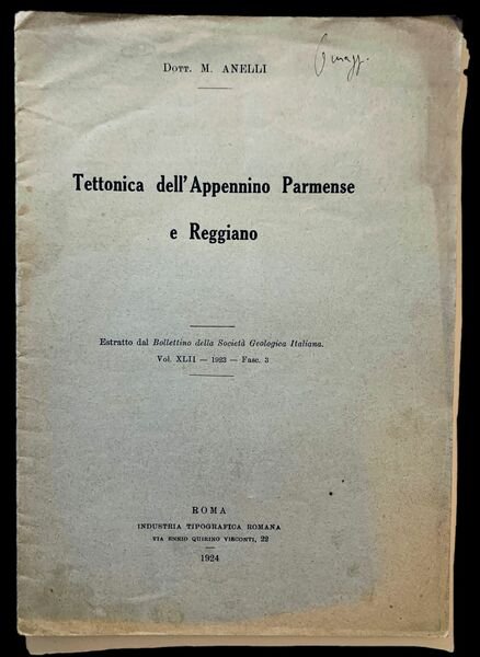 Tettonica dell'Appennino Parmense e Reggiano,