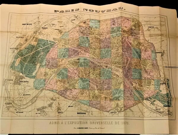 Admis à l'Exposition Universelle, Paris Nouveau 1878, Plan de Paris …