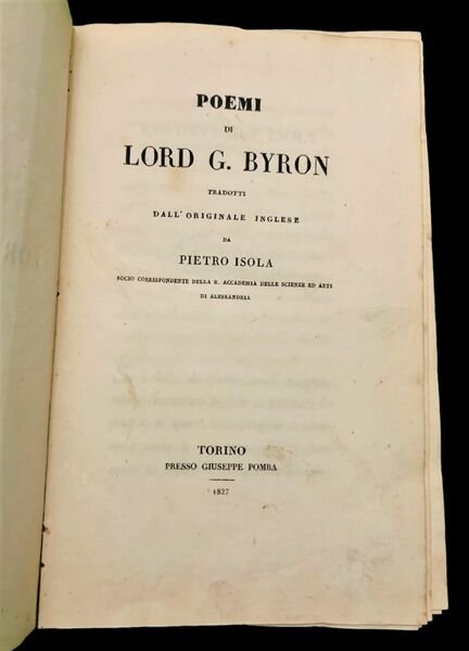 Poemi di Lord G. Byron trodotti dall'originale inglese da Pietro …