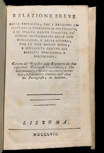 Relazione breve della repubblica, che i religiosi gesuiti delle Provincie …