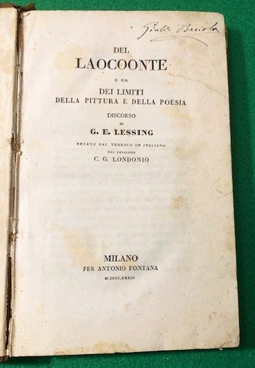 Del Laocoonte o sia dei limiti della pittura e della …