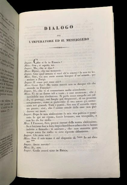 Delle cause italiane nell'evasione dell'Imperatore Napoleone dall'Elba.