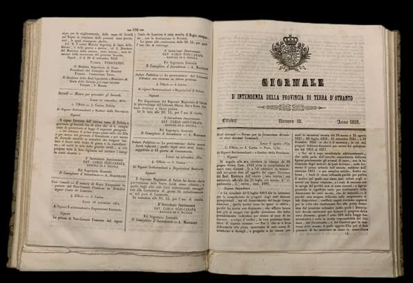 Giornale d'Intendenza di terra d'Otranto, 1851 - 1854