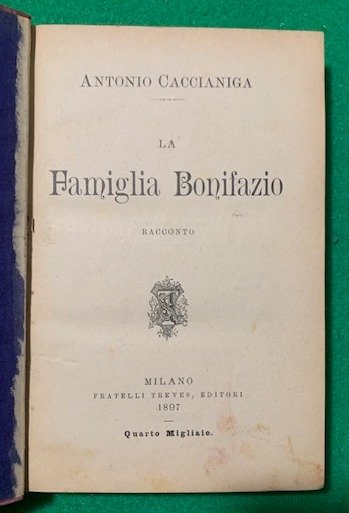 La Famiglia Bonifazio, Romanzo,