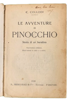 Le Avventure di Pinocchio, Storia di un Burattino. Nuovissima edizione. …