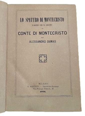 Lo Spettro di Montecristo, romanzo che fa seguito al Conte …