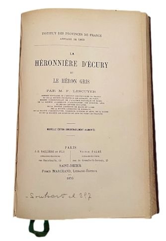Miscellanea a carattere ornitologico di 6 opere Jean François Lescuyer. …