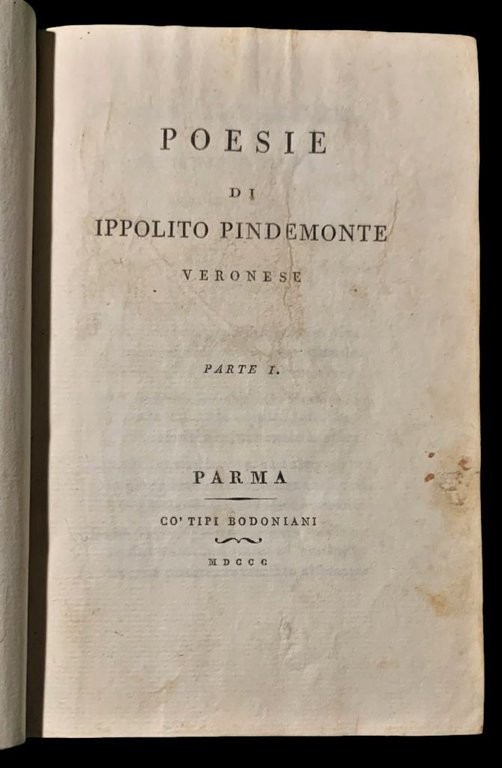 Poesie di Ippolito Pindemonte veronese, Parte I  II