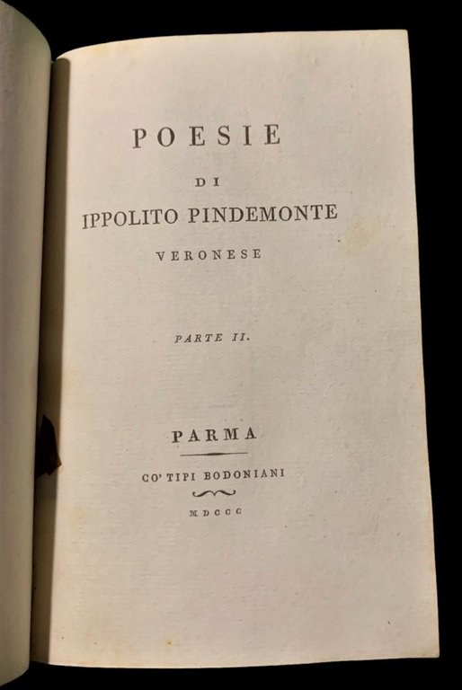 Poesie di Ippolito Pindemonte veronese, Parte I  II