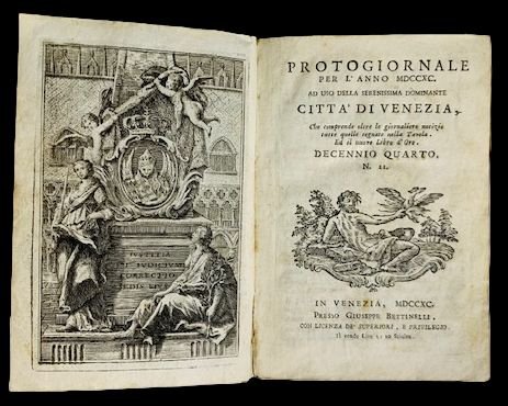 Protogiornale per l'anno 1790. Ad uso della Serenissima Dominante Città …