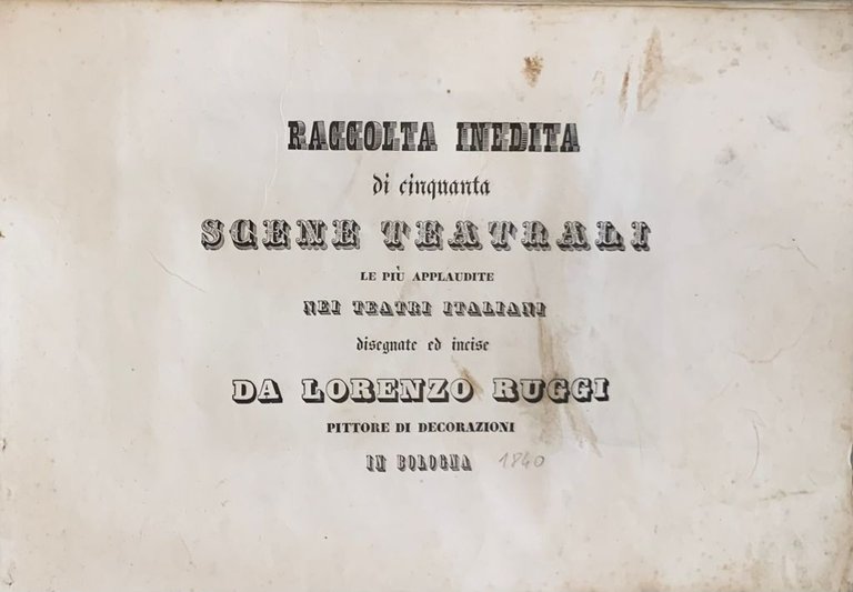 Raccolta inedita di cinquanta scene teatrali le più applaudite nei …