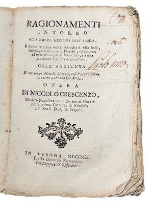 Ragionamenti intorno alla nuova medicina dell'acqua, e come la prima …