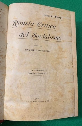 Rivista Critica del Socialismo diretta da Saverio Merlino, 2° Volume …