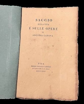 Saggio sulla vita e sulle opere di Antonio Canova,