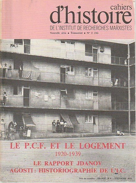 Cahiers de l'Institut de recherches marxistes, nouvelle série, n° 2 …